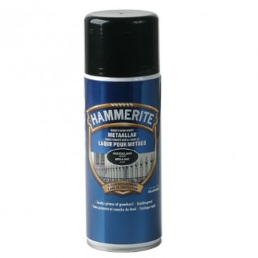 Hammerite laque pour métaux brillante noir spray