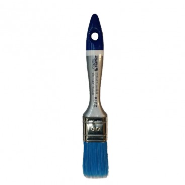 Platte borstel met blauwe haren