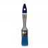 Platte borstel met blauwe haren