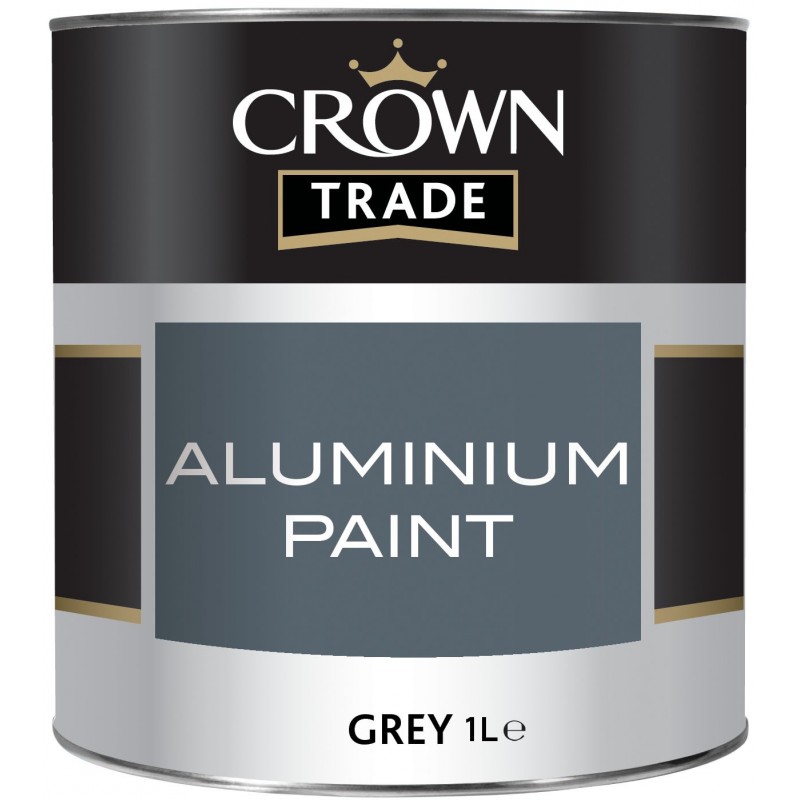 Crown Trade Aluminium Paint 1L Grey