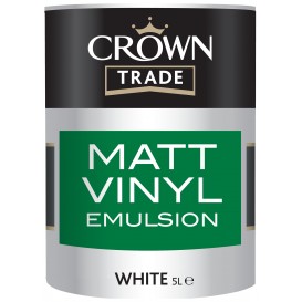 Peinture Crown Trade Matt Vinyl Emulsion Blanc
