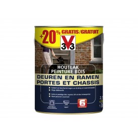 V33 Witte houtlak voor deuren en ramen 2.5L