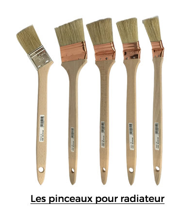 Pinceau de peinture Pinceau à lasure KOTARBAU® Pinceau pour radiateur 25 mm Pinceau angulaire Pinceau en bois pour les endroits difficiles d'accès 