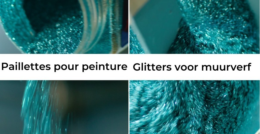 Verf met glitters zelf maken met het glitteradditief Levis - Decoratieblog